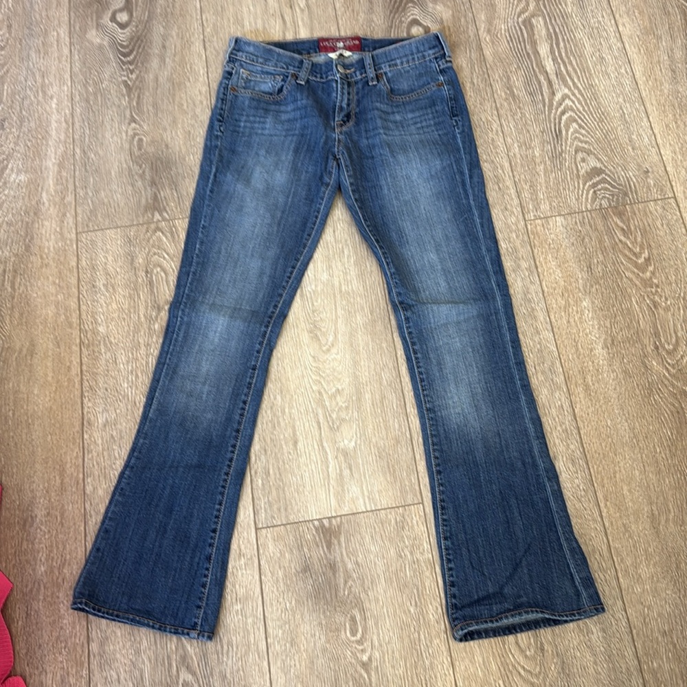 Lucky Brand Charlie Baby Boot Blue Denim Jeans Size 4/27